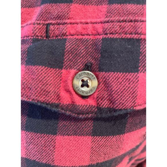 Women’s Carhartt Cropped Button-down Top Sz SM - Picture 3 of 6